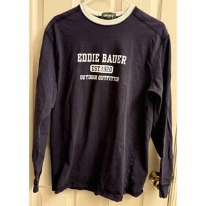 VTG Eddie Bauer EST. 1920‎ Outdoor Outfitter logo Long sleeve Shirt Men's Large